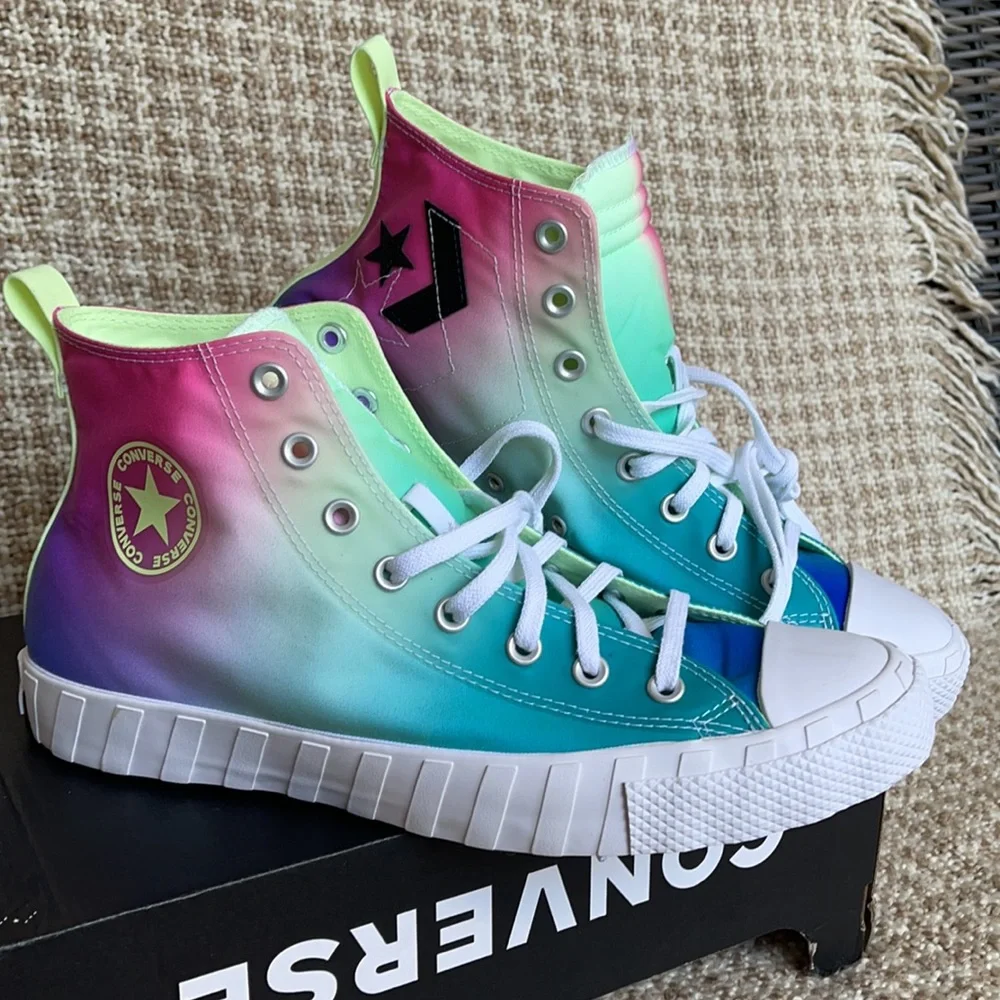 Converse Untitled Hi White/Barely Volt/Black MEN`S - Picture 6 of 15